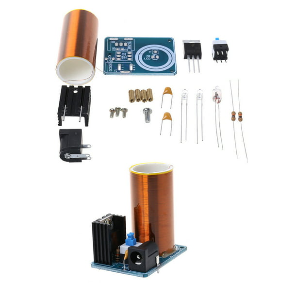 12V Mini Wireless Electric Power Transmission Lighting For Tesla Coil DIY Kit